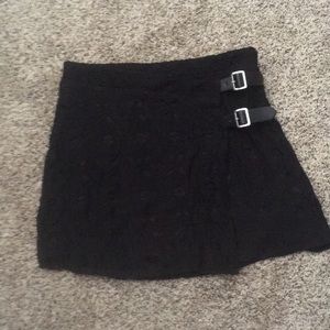Estam black lace wrap skirt
